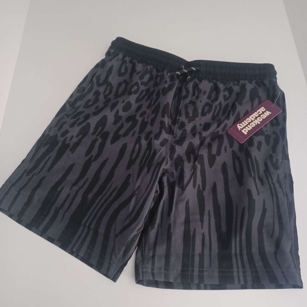 Weekend Academy Flame Cheetah Print Swim Shorts Boys 10/12